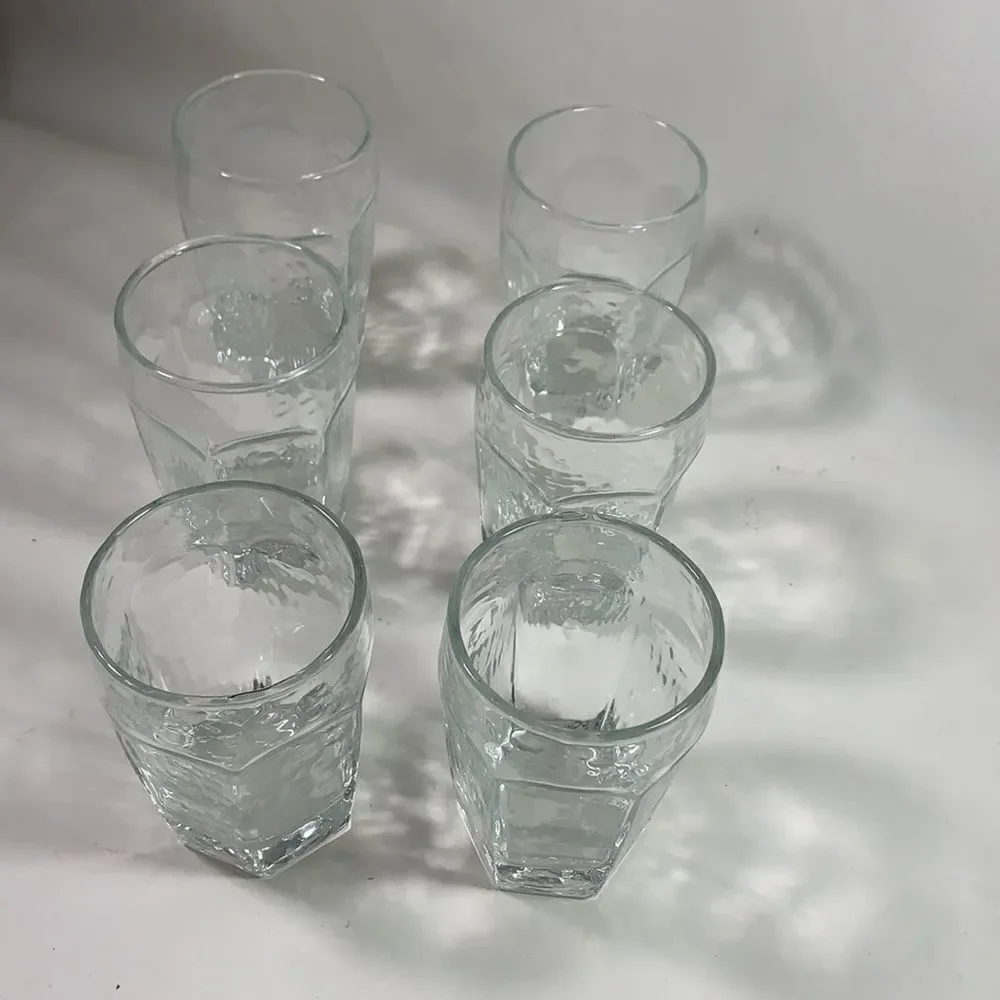 Libbey 6 Piece Set Glass Chivalry Juice Cocktail Rocks Bar Glasses New